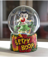 Hawaiian Hula Dancer Betty Boop Whimsical Comical Glitter Water Globe 100mm - $746.15 MXN