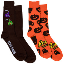 Hershey&#39;s Kisses and Reese&#39;s Cups Spooky 2-Pairs of Crew Socks Multi-Color - £5.16 GBP