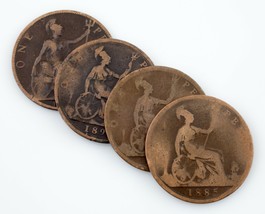 1885-1896 Grande-Bretagne Lot de Penny (4 Pièces) Km#755 , 790 - $36.35
