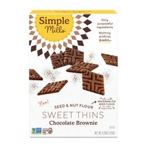 Simple Mills Sweet Thins Cookies, Seed and Nut Flour, Chocolate Brownie ... - $14.95