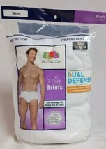 2013 Men&#39;s Dual Defense White Briefs 2XL 44-46 Fruit of the Loom 7 Pk  - £16.08 GBP