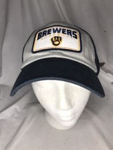 Milwaukee Brewers Baseball Hat Snapback Trucker Cap Blue/Gray MLB - $12.00