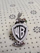 Vintage WB Warner Bros Lapel Hat Enamel Pin Bugs Bunny London Record Lab... - $4.95