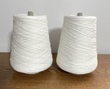 2 Cones Cotton Crochet Thread Yarn 1 Pound Each Size 10 - 3 Ply #01 Whit... - $21.55