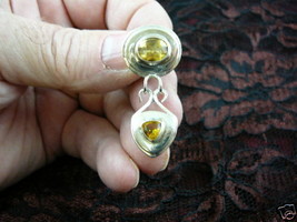 (J308-2) Yellow Citrine Pendant Sterling Silver Jewelry Bali Wow - £49.32 GBP