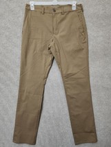 Mack Weldon Chino Pants Mens 31/32 x34 Brown Straight Leg Stretch NEW - £46.44 GBP