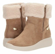 New Anne Klein Beige Suede Shearling Boots Booties Size 8 M $120 - £59.13 GBP