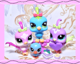 Authentic Littlest Pet Shop LPS Quail Bird Family Triplets 2071 2639 G7 40 Baby - £26.08 GBP