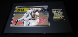 Torii Hunter Signed Framed 11x17 Rookie Card &amp; All Star Photo Display Twins - £63.22 GBP