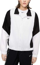 Nike Womens Sportswear Colorblocked Woven Jacket Size Small Color White/Black - £62.76 GBP