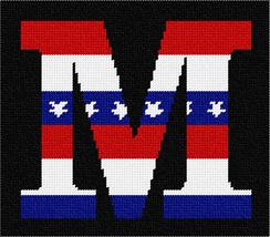 Pepita Needlepoint kit: Letter M USA, 8&quot; x 7&quot; - £39.96 GBP+