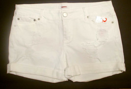 Bongo Womens Junior 5 inch Shorts White Denim Size 1 NWT - £14.36 GBP