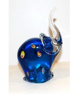 STUNNING MURANO STYLE ART GLASS BLUE MILLEFIORI ELEPHANT 6 1/2&quot; SCULPTURE - £38.24 GBP