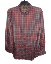 Orvis Men&#39;s Large Plaid Shirt Silk &amp; Wool LS Button Front Signature Coll... - £27.60 GBP