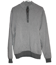 Fairway &amp; Greene 1/4 zip Pullover Golf Gray Argyle Nylon Lined Sweater Large L - £21.58 GBP