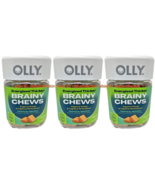 3x OLLY Focused thinker Brainy Chews TROPICAL GROOVE 20-ct IN A BOTTLE B... - $46.11 CAD