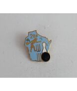 Vintage Person 200 Bowling Wisconsin Bowling Lapel Hat Pin - €7,03 EUR