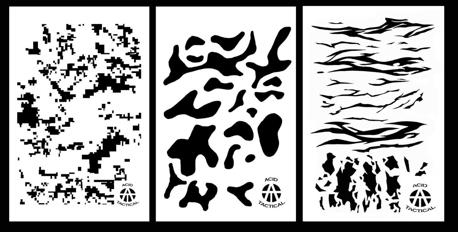 3Pack! Camo Gun Stencils 10 Mil 14&quot; Camouflage - Multicam Digital Tiger ... - $13.99