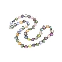 TreasureBay Stunning Multi-Colour 8-9mm Freshwater Pearl Necklace 42cm/1... - £80.35 GBP