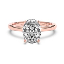 0.75CT Oval Cut Solitaires G-H Color with  SI  Clarity Natural Diamond Ring. - £2,123.87 GBP