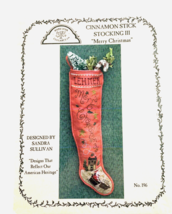 Homespun Elegance Pattern Christmas Stocking Cinnamon Stick III  - €12,51 EUR