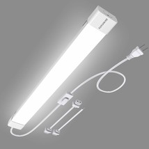 5000K Plug-In Led Tube Light Fixture, 18W Linkable Cabinet Light For Gar... - £42.99 GBP