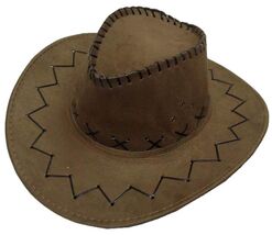 LIGHT BROWN COLOR SOFT LEATHER STYLE WESTERN COWBOY HAT cowgirl unisex H... - $17.68