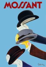 11x14"Decoration Poster.Interior room design art.Mosant fashion hats.Blue.6594 - $12.87