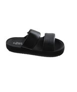 Women Sandals Unbranded Women Wide Strap Black Sandals Size 7 - $254.44 MXN
