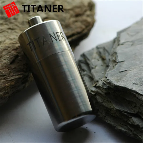 Outdoor Camping Titaner Titanium  Waterproof Tablet Pill Box Medicine Capsule - £54.78 GBP