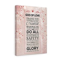 God of Love Prayer Inspirational Verse Printed On Ready to Hang Stretche... - $138.59