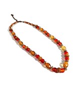 Necklace Womens Wood Plastic Bead Fashion Costume Jewelry 18&quot; to 21&quot; Length - £18.27 GBP