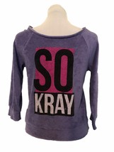 Dirttee Hollywood &quot;So Kray&quot; Top, Size LY, Purple, Long Sleeves - £8.16 GBP