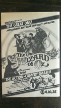 Vintage 1981 The Wizard of Oz Judy Garland Original Movie Ad 721 - £22.28 GBP