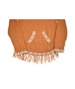 Sisandina Handicrafts Alpaca Wool Sweater Womens S Hooded Pullover Fringe - £28.10 GBP