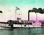 Steamer TJ Potter En Route  Long Beach Washington WA 1910 Vtg Postcard - $10.84
