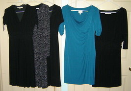 Lot (5) Women&#39;s Stretch Jersey Knit Dresses (Sz 4) Donna Morgan JNY Evan... - $78.30