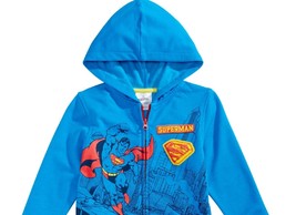 Dc Comics Little Boys 1 Pieces Superman Hoodie,Methyl Blue,4 - $27.23