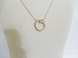 GIANI BERNINI 18k Gold/Sterling Silver Swirled Circle Pendant Necklace R922 $110 - $45.12