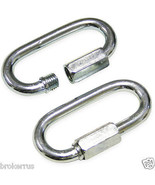 2 Steel QUICK LINKs 3/16 Zinc Plated OVAL Connector 615lb PEERLESS CHAIN... - $444.95 MXN