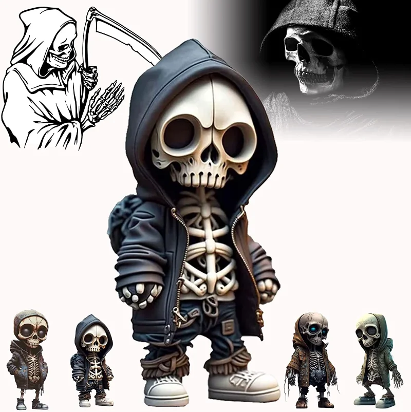 Eleton doll resin ornament skull figure resin figurine statue halloween home decoration thumb200