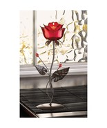Romantic Ruby Red Rose Votive Candle Holder - $24.04 CAD