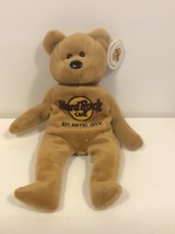 Hard Rock Cafe Atlantic City Teddy Bear 9&quot; Plush Isaac Beara Tan Stuffed... - $17.90