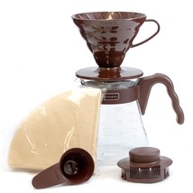 Hario V60 Pour Over Starter Set with Dripper, Glass Server, Scoop and Fi... - £30.29 GBP