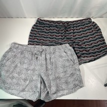 Old Navy Pull On Shorts Womens L Flowy Artsy Boho Black White 4&quot; Inseam ... - €12,86 EUR