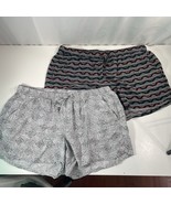 Old Navy Pull On Shorts Womens L Flowy Artsy Boho Black White 4&quot; Inseam ... - $14.84