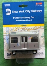 Daron MTA Subway Pullback Toy w/ Light &amp; Sound TT3501 Grey New NIP - $24.18