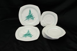 Nikko Evergreen Saucers and Salad Plates Lot of 10 - $44.09