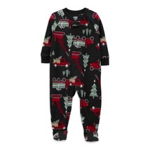 Child Of Mine Toddler Boys Christmas Blanket Sleeper Pajamas Size 12 M Trucks - £13.15 GBP