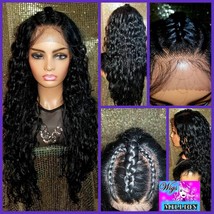 Bambi&quot; Black Wavy 13X6 HD Transparent Swiss Lace Frontal, Synthetic W/Baby Hairs - £78.63 GBP